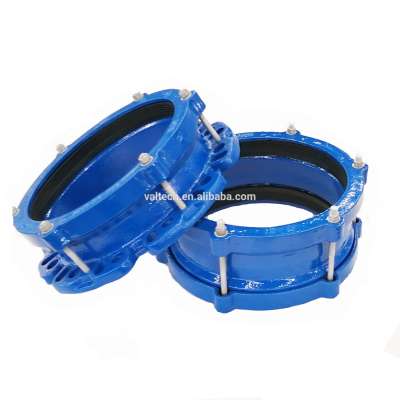 Ductile iron flexible coupling universal joint wide range connector for pipe